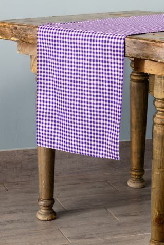 Specialty Purple Gingham table runner